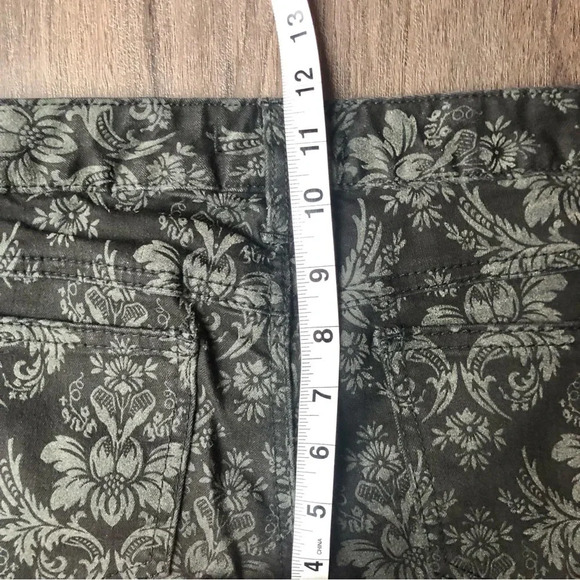 Free People Damask Brocade Skinny Jeans Black Sz 25 Goth Punk Indy Sleaze - Picture 8 of 10